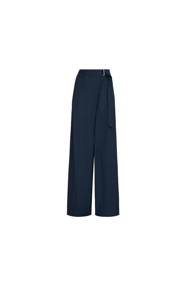 Dazzling chalk stripe trousers, Alternate, color, Blue