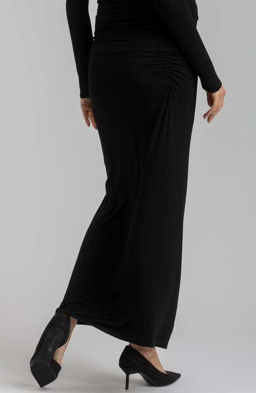 Pietro Brunelli Ruched Maternity Maxi Skirt In Black
