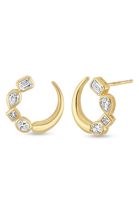 Maya Diamond Mini Wrap Statement Earrings