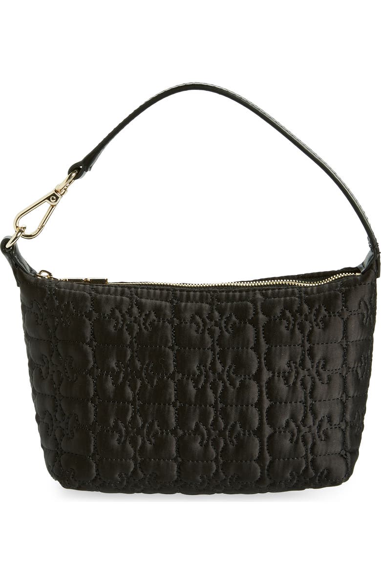 Ganni Small Butterfly Recycled Polyester Convertible Shoulder Bag, Main, color,