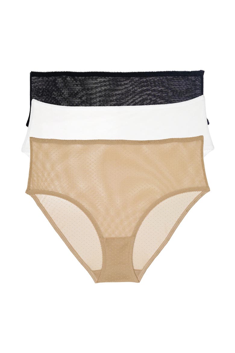 Jolie Sheer Lace Hipster 3-Pack, Main, color, Black/White/Nylon
