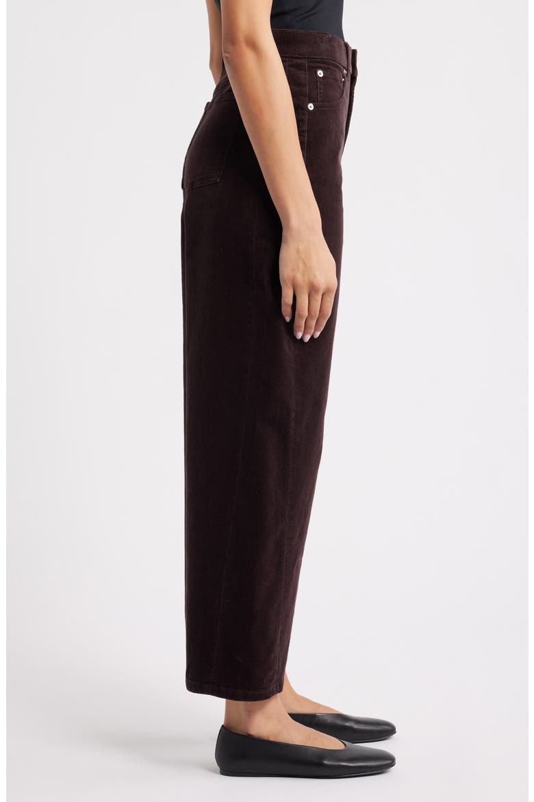 Corduroy Barrel Pants, Alternate, color, TRUFFLE BROWN