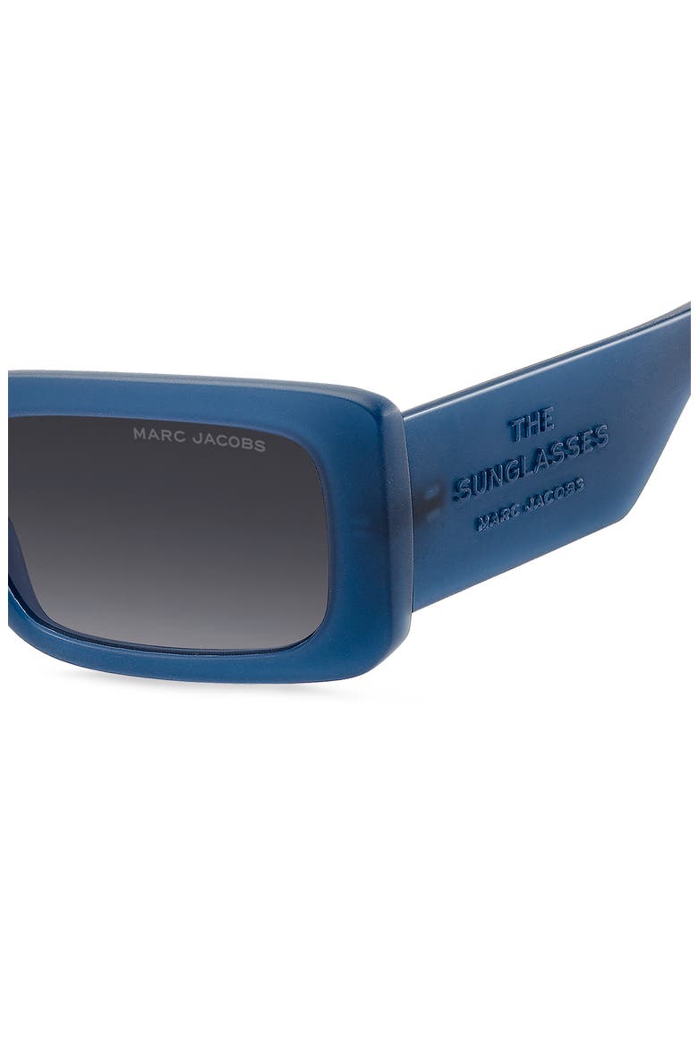 53mm Gradient Rectangular Sunglasses, Alternate, color, MATTE BLUE