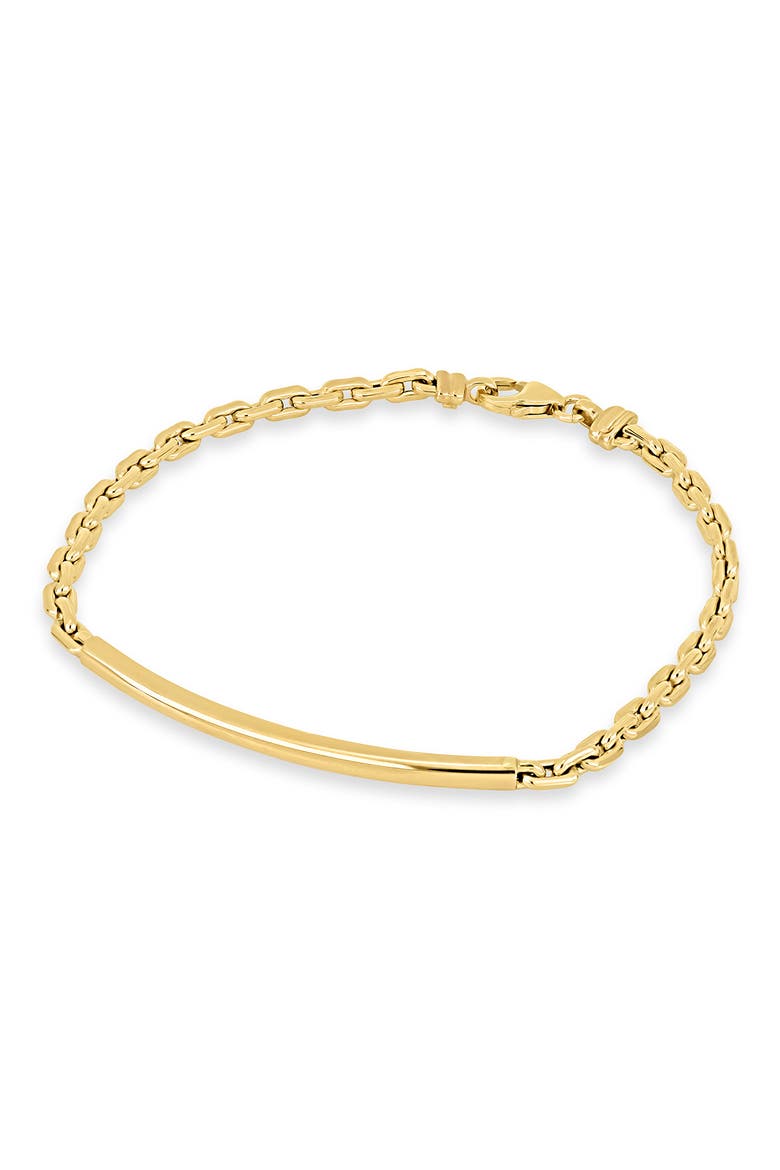 14K Gold Tube ID Bracelet (Online Trunk Show), Alternate, color, 14K YELLOW GOLD