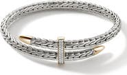 John Hardy Spear Flex Cuff, Diamonds, 5.5mm