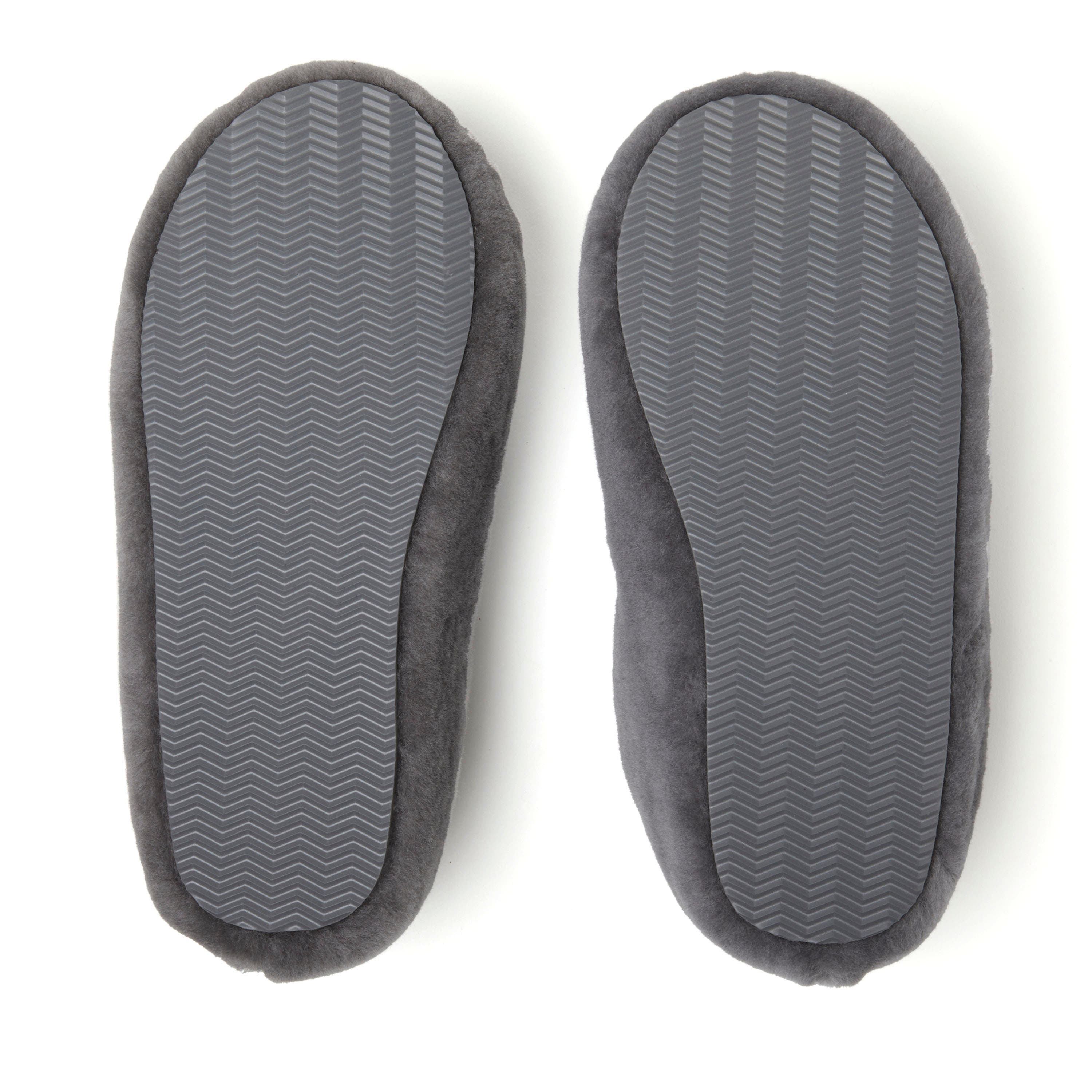 DEARFOAMS Fireside Maryboro Genuine Shearling Platform Fuzzy Clog Slipper, Alternate, color, Grey