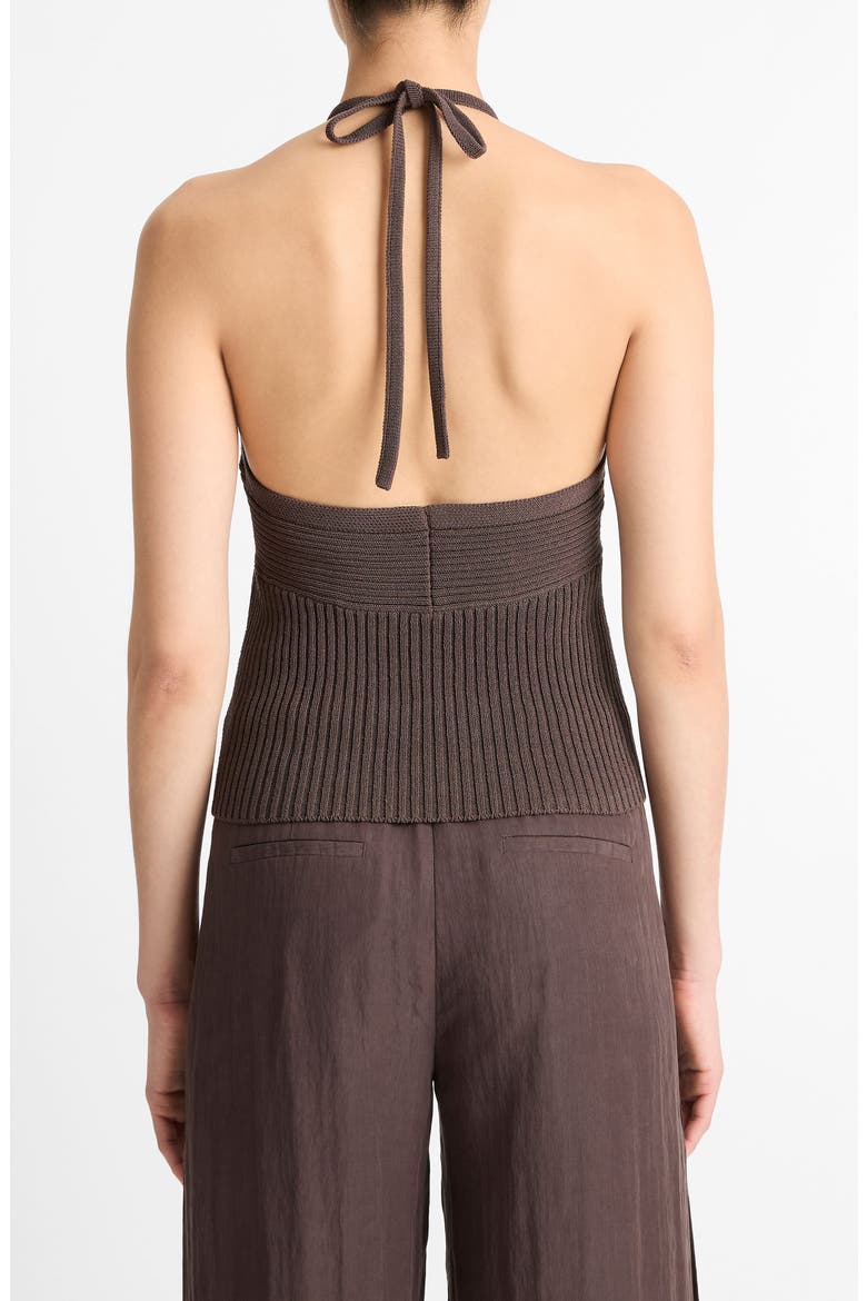 Rib Halter Top, Alternate, color, NIGHT UMBER