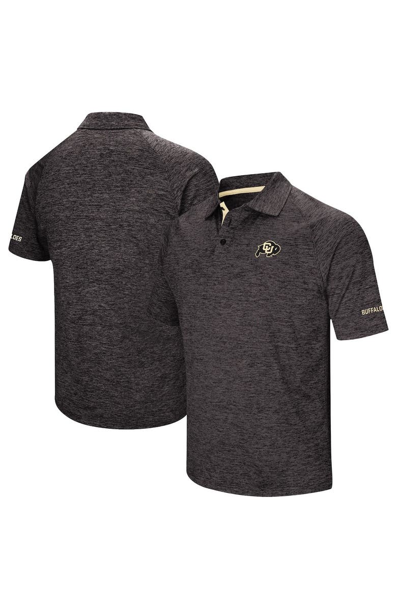 COLOSSEUM Men's Colosseum Black Colorado Buffaloes Down Swing Polo, Alternate, color, Heather Black