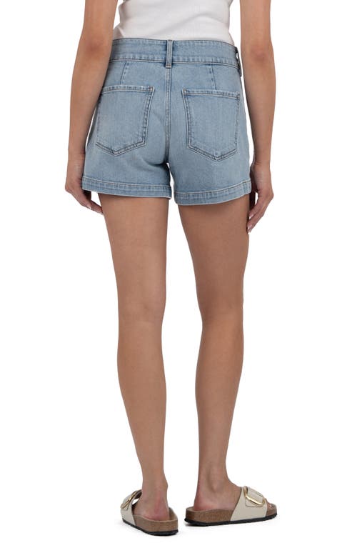 Kut From The Kloth Jane Zip Pocket Mid Rise Denim Shorts