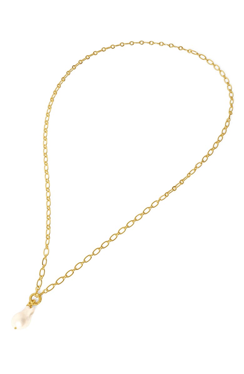 Dean Davidson Florence Freshwater Pearl Pendant Long Chain Necklace, Alternate, color, Pearl/ Gold