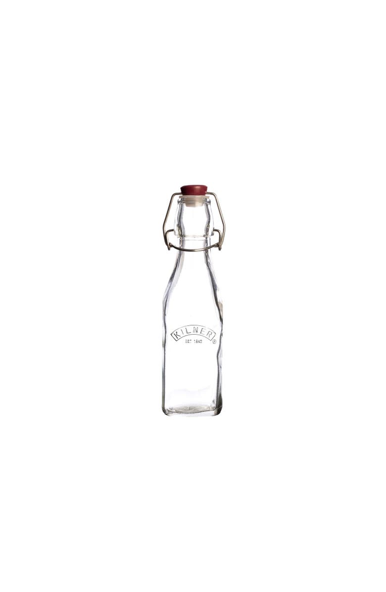 Kilner Square Swing Top Bottle, 9 Ounce, Main, color, Clear