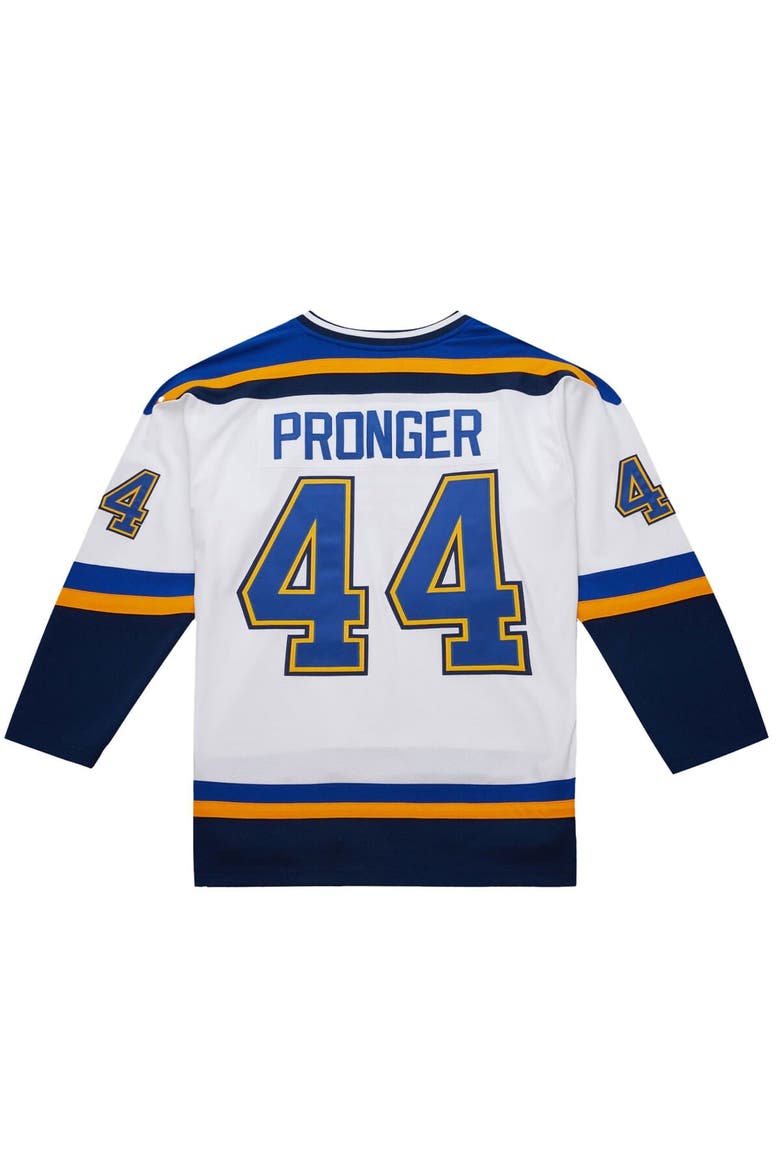 Men's Chris Pronger White St. Louis Blues 1999-00 Power Play Jersey, Alternate, color, White