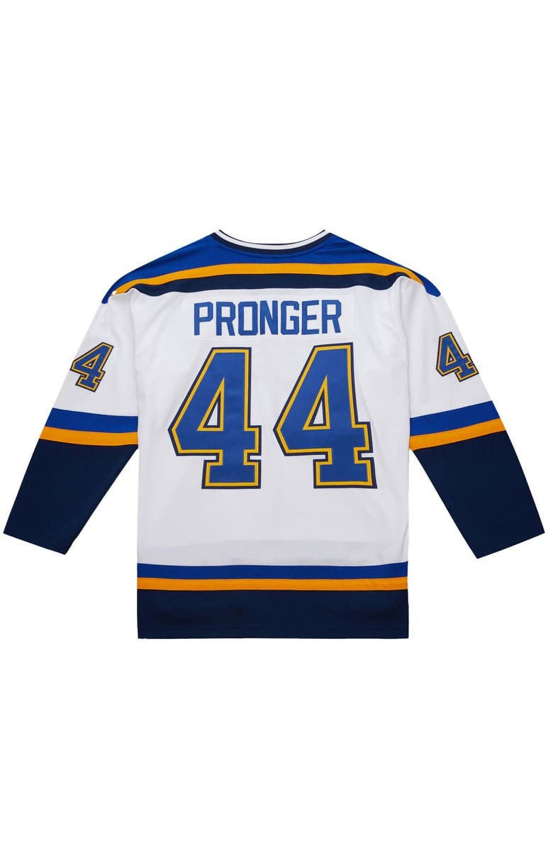 Mitchell & Ness Men's Chris Pronger White St. Louis Blues 1999-00 Power Play Jersey, Alternate, color, White