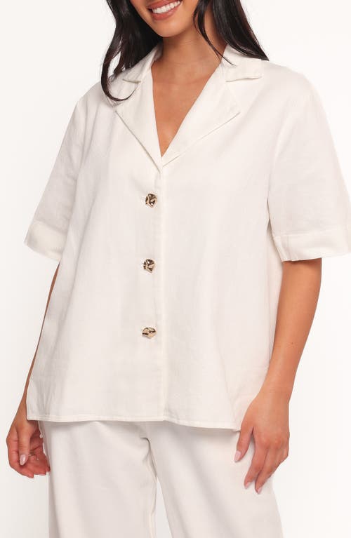 Petal And Pup Petal & Pup Odelia Short Sleeve Denim Button-up Shirt In Multi