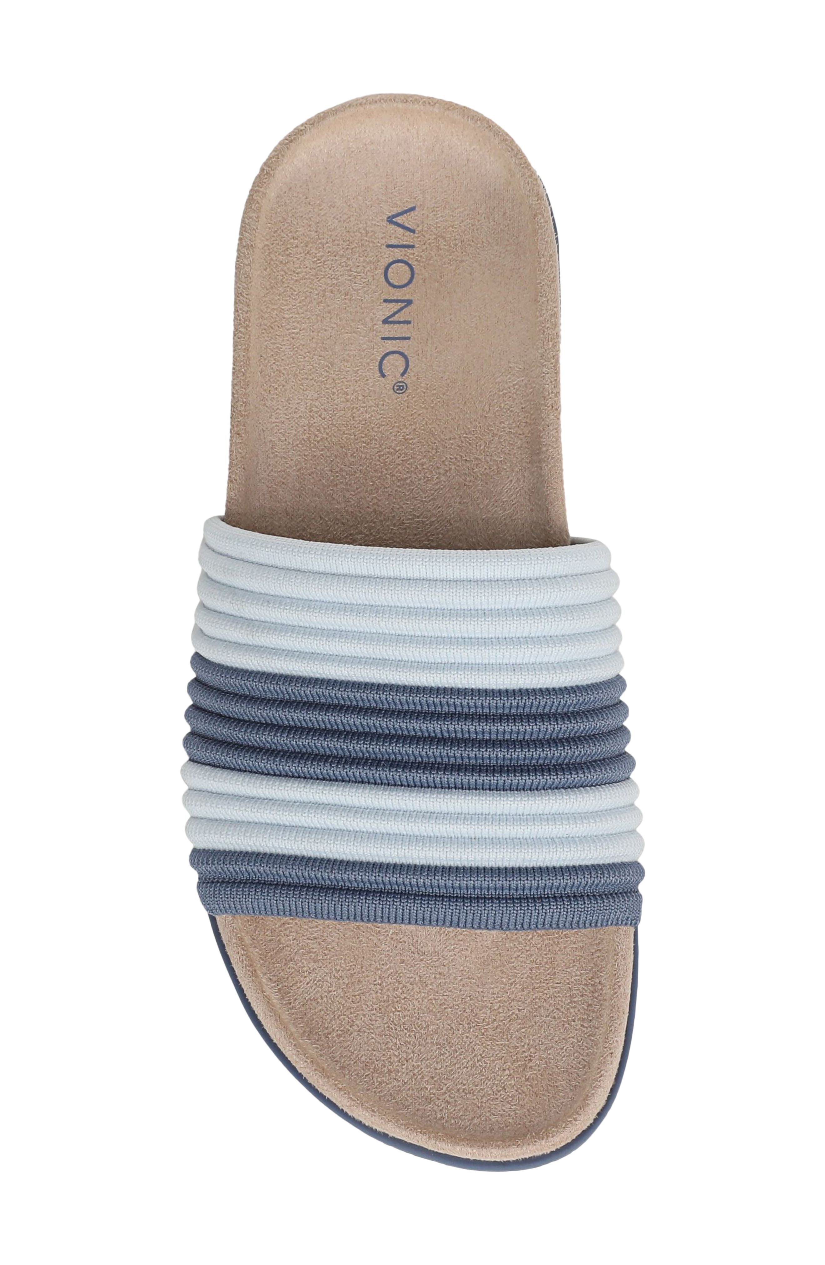 Evie Slide Sandal, Alternate, color, PACIFIC BLUE/ ICE BLUE