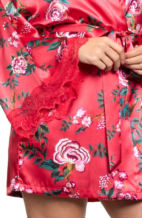 In Bloom By Jonquil Phoenix Satin Robe In Red