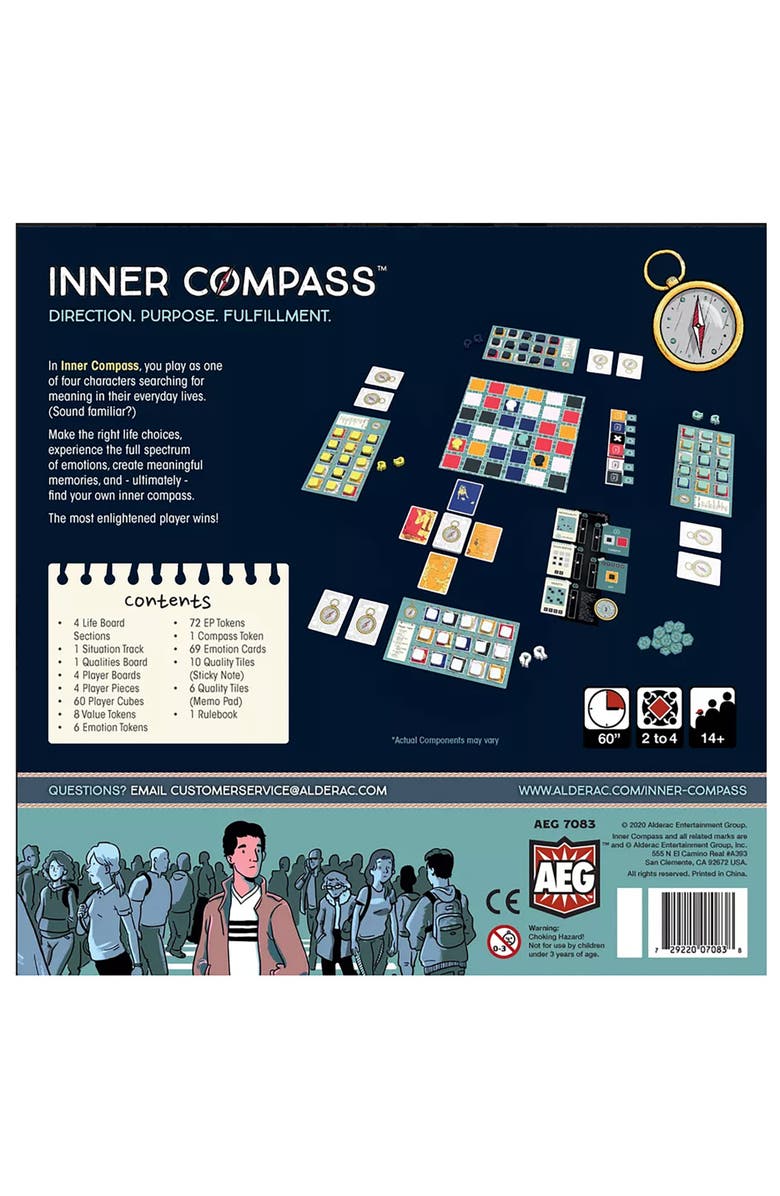 Alderac Entertainment Group (AEG) Inner Compass Board Game, Ages 14+, Alternate, color, Multicolored