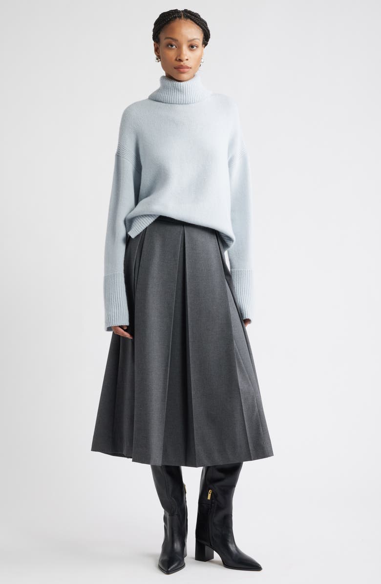 Nordstrom Wool & Cashmere Turtleneck Sweater, Alternate, color, Blue Dawn