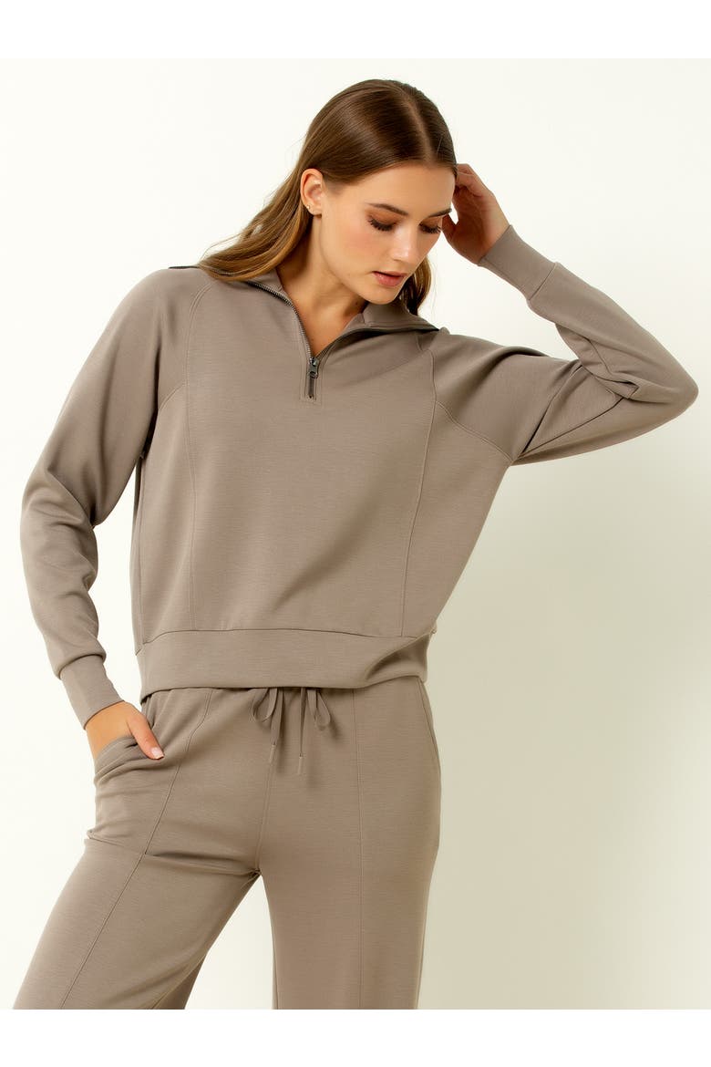 Ultra Soft 1/4 Zip Pullover, Main, color, Walnut
