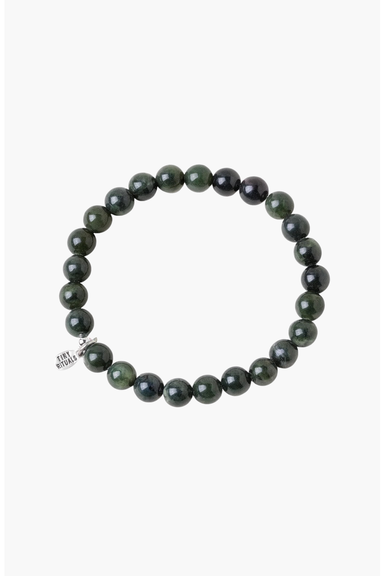 Nephrite Jade Energy Bracelet, Alternate, color, Black / Green
