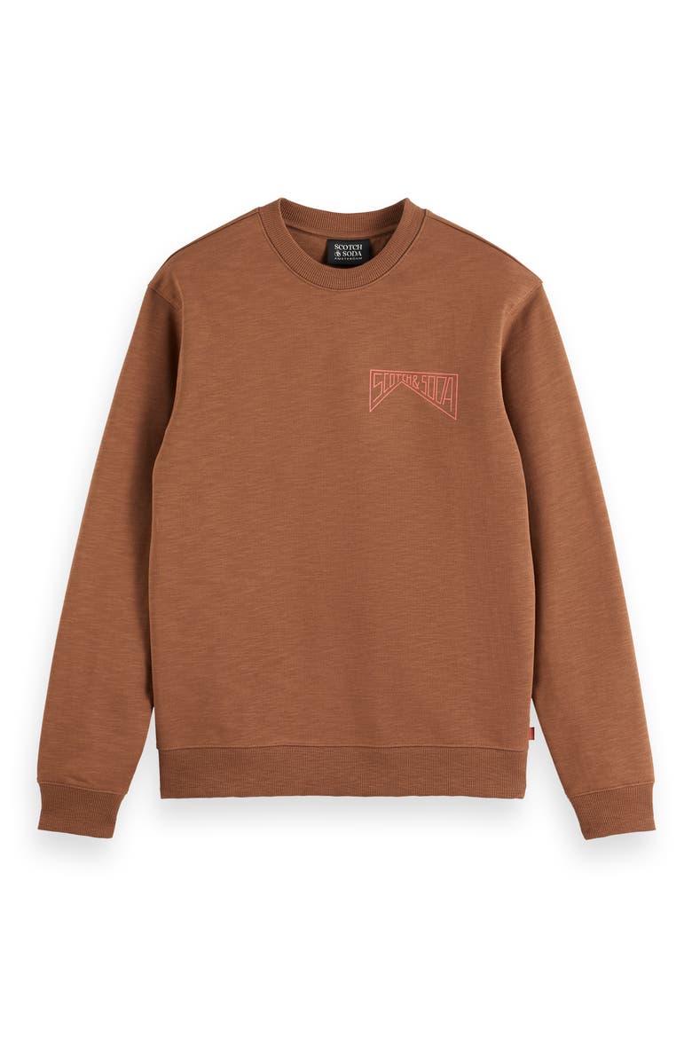 Logo Graphic Crewneck Sweatshirt, Alternate, color, SOFT SILT