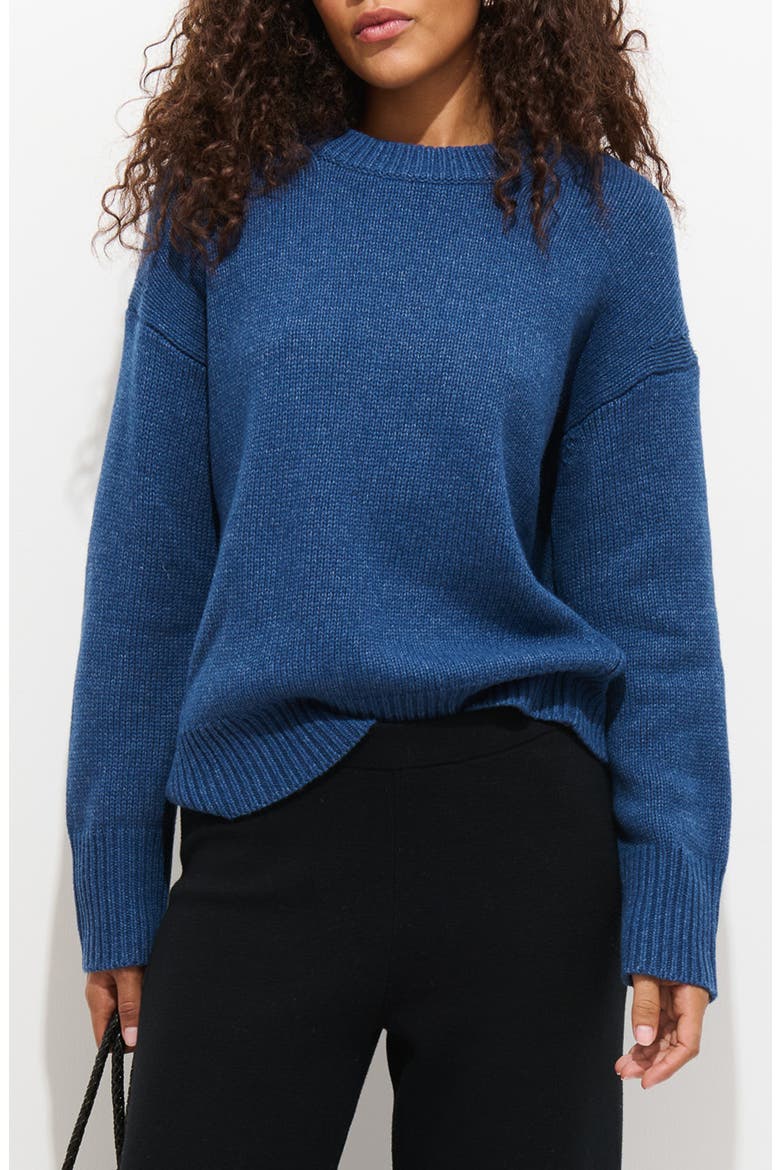 Nottinghill Merino Wool Blend Sweater, Main, color, INDIGO