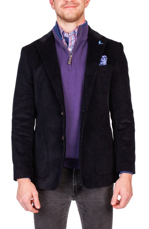 Modern Fit Solid Fine Wale Corduroy Sport Coat (Short, Regular & Long)