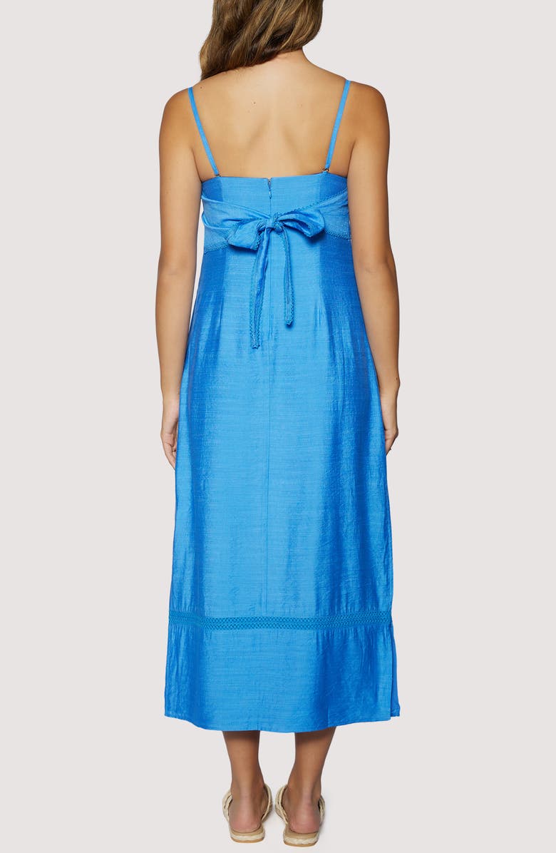 Lost + Wander Gleaming Waters Embroidered Detail Maxi Dress, Alternate, color, Blue