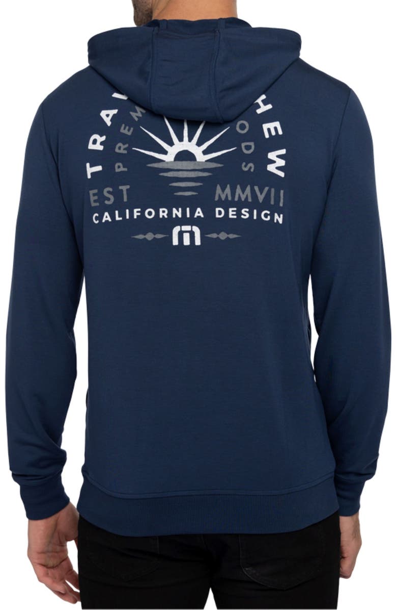 TravisMathew Whale Shark Half-Zip Graphic Hoodie, Alternate, color, 