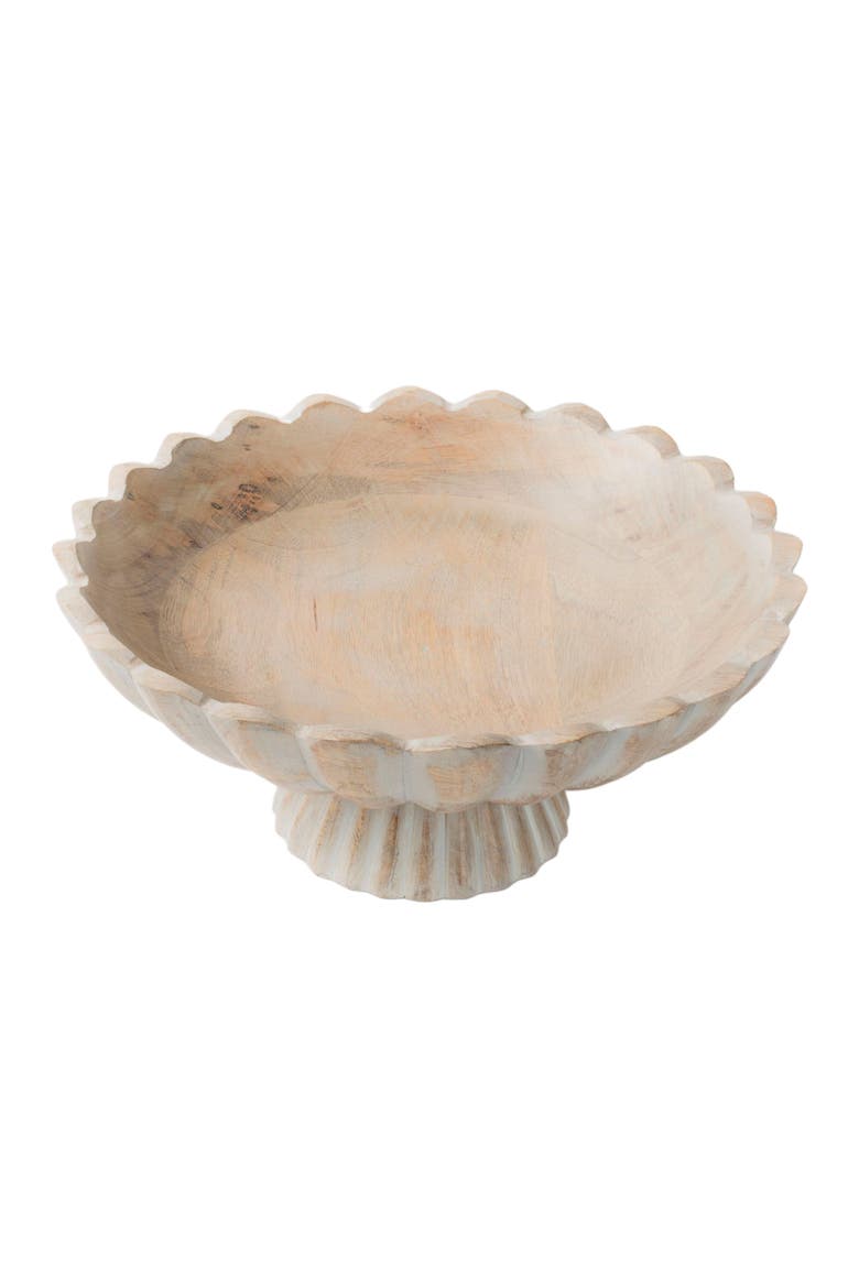 Fluted Pedestal Bowl - Rustic Grey, Alternate, color, Grey
