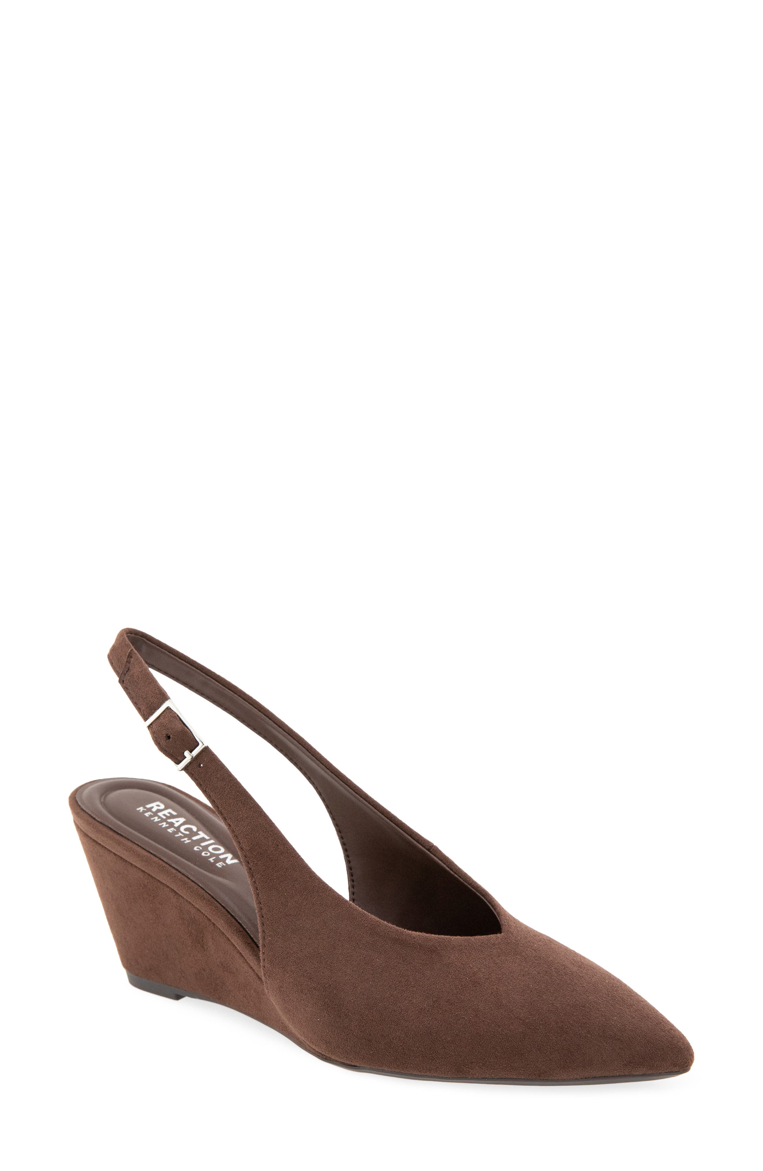 Enzo Wedge Slingback Pump, Main, color, CHOCOLATE MICRO