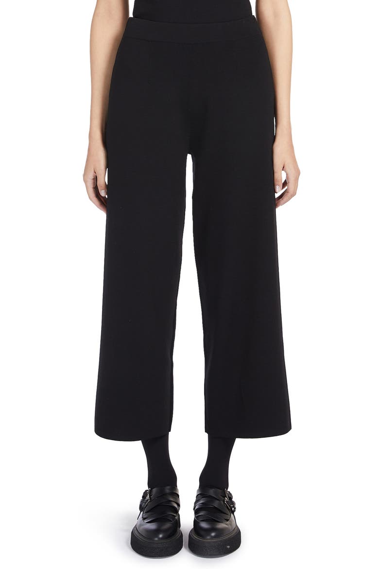 Grembo Crop Knit Pants, Main, color, BLACK
