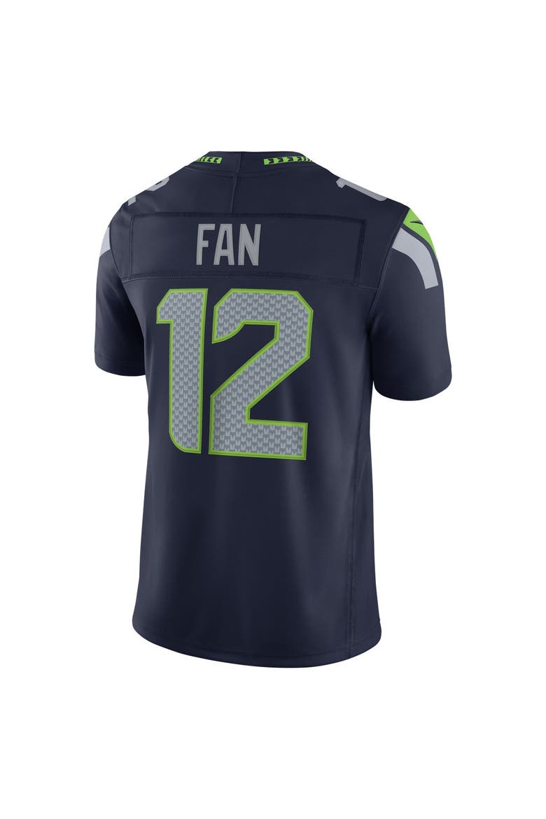 Men's Nike 12s College Navy Seattle Seahawks Team Vapor F.U.S.E. Stitched Limited Jersey, Alternate, color, College Navy