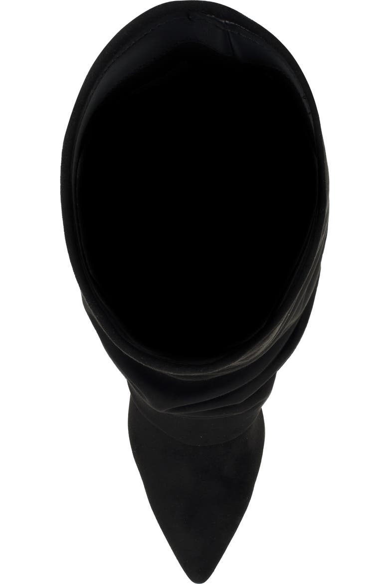 women's geima knee-high foldover slouch tall block heel dress boots Oiamenne Black Fold Over Wide Calf Knee High Boots | 3.15" Wedge Heel, Pointed Toe Boots, Pull-on, Faux Leather Boots for Party Daily Wear With its easy pull Guess | Shoes | Guess