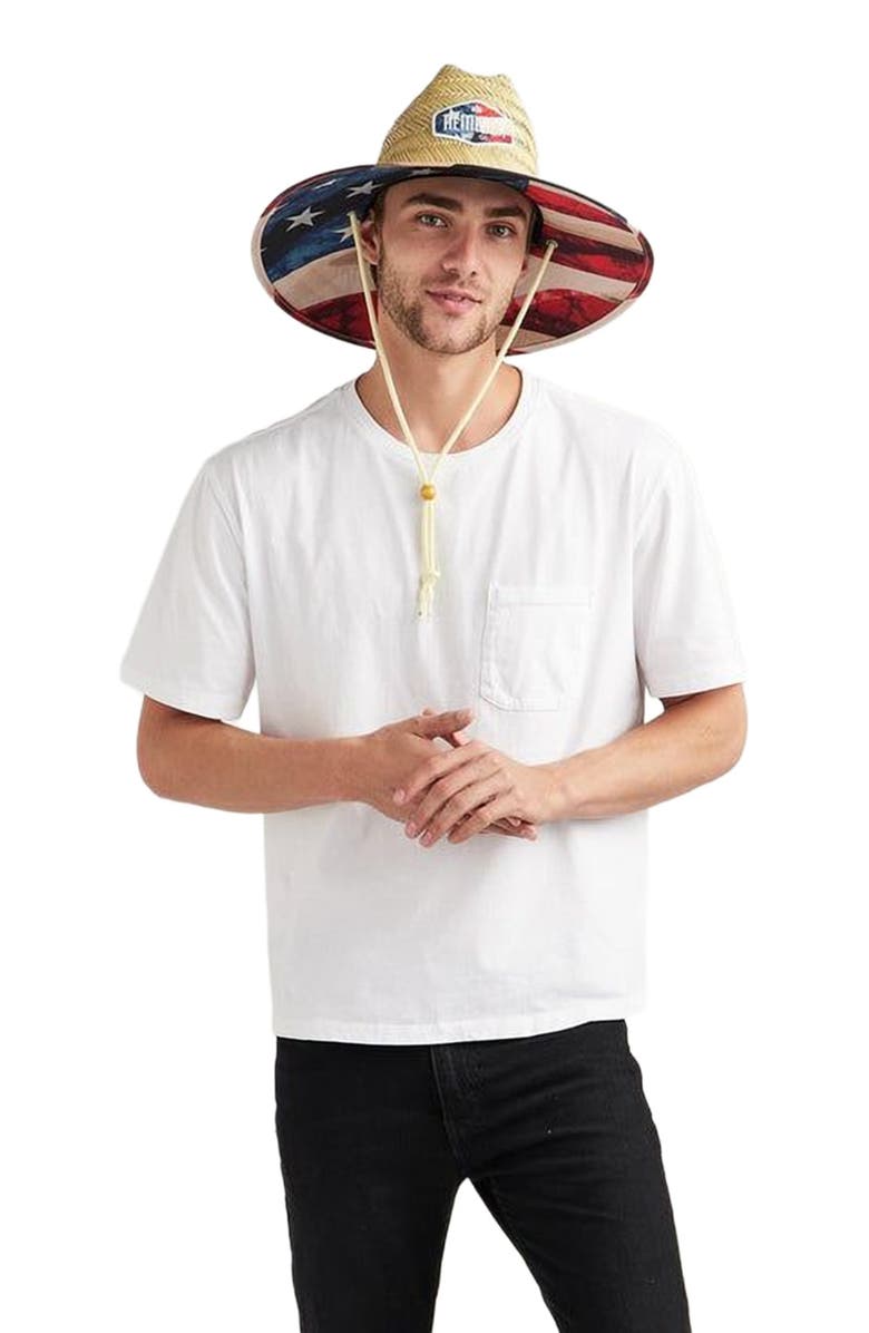 Hemlock Liberty Straw Lifeguard Hat, Alternate, color, 