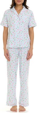 Flora By Flora Nikrooz Gabriella Piped Jersey Pajamas
