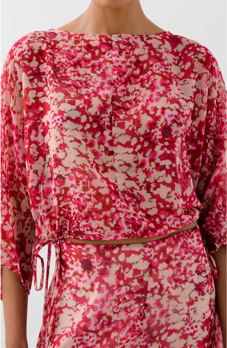 Scalpers Monet Print Shirt, Main, color, Raspberry