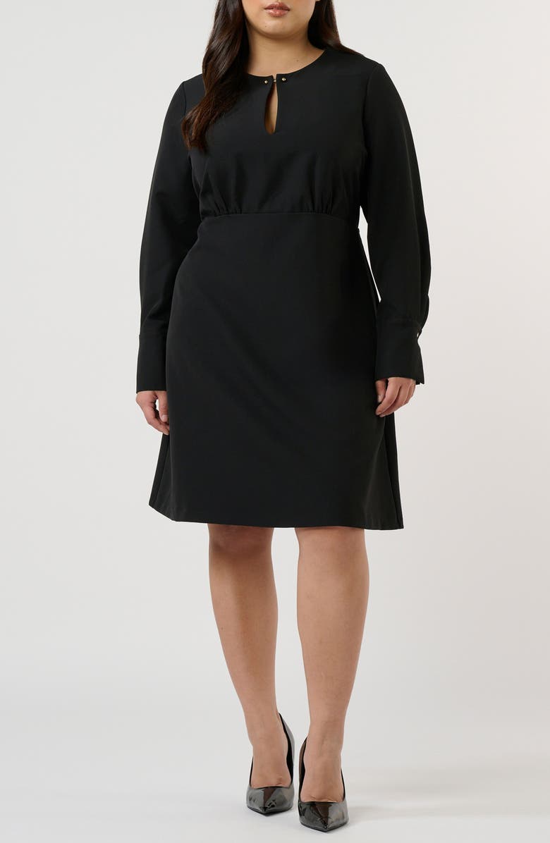 Estelle Nia Long Sleeve Minidress, Main, color, Black