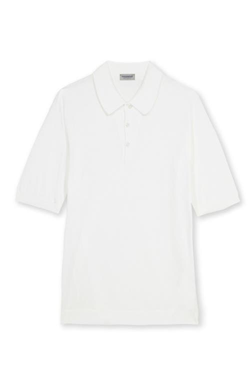 Fortela Isis Short Sleeve Knit Polo In White