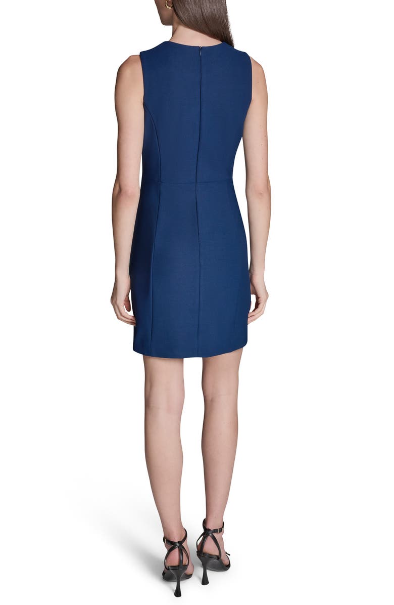 BCBG Stretch Twill Sheath Minidress, Alternate, color, City Indigo
