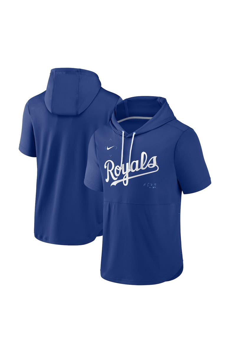 Nike Men's Nike Royal Kansas City Royals Springer Short Sleeve Team Pullover Hoodie, Main, color, Royal