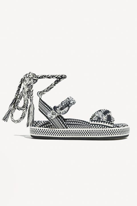 Carolina Braided Lace Up Platform Sandal