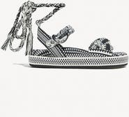 Amambaih Carolina Braided Lace Up Platform Sandal