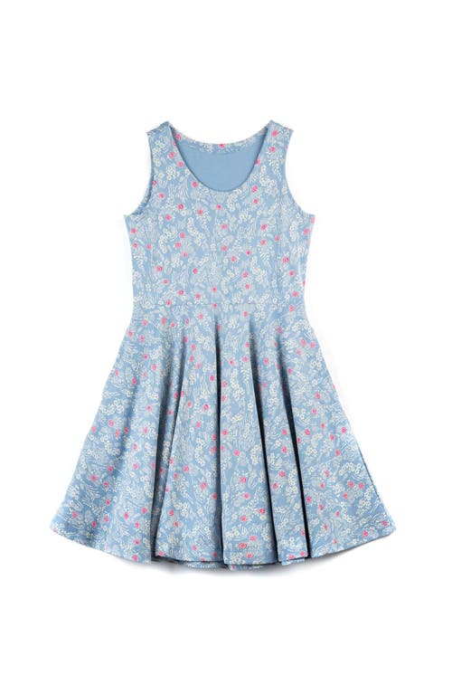 Mightly Organic Cotton Sleeveless Solid Twirl Dress In Cherry Blossom