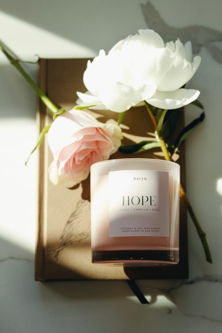Hope (Peony, Rose, Pomelo) EU Allergen-Free Candle, Alternate, color, 8 oz