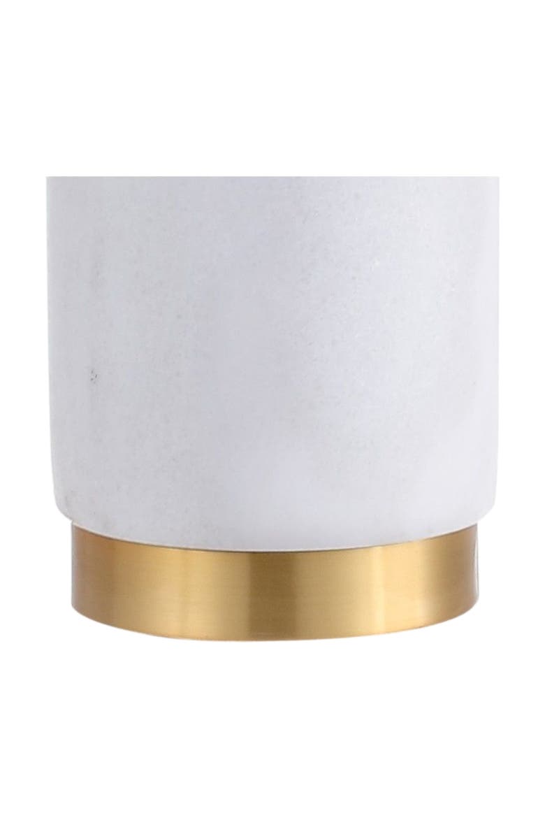 Adams 23" Marble LED Table Lamp, White/Brass, Alternate, color, White/Gold