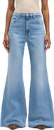 7 For All Mankind Retro Two Tone High Waist Flare Wide Leg Jeans