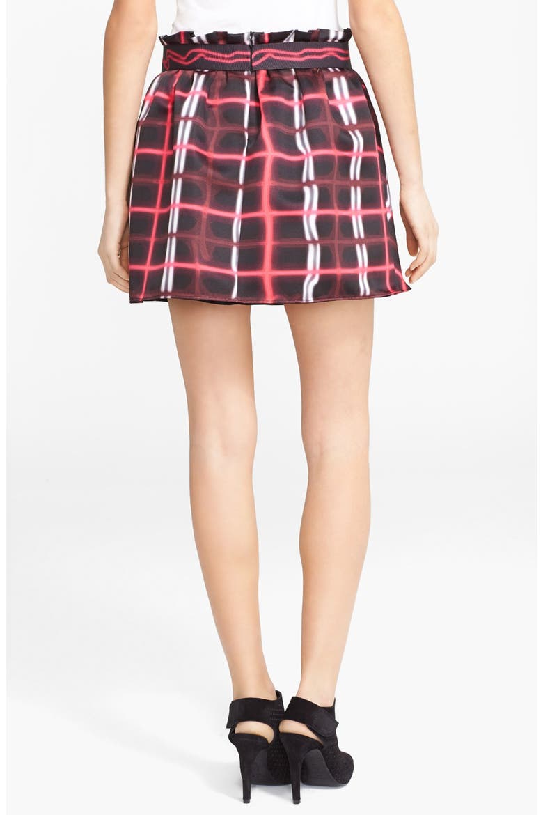 Neon Plaid Twill Skirt, Alternate, color, FUCHSIA