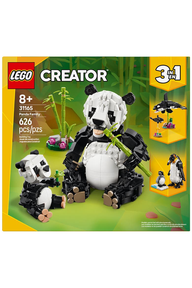 Creator Wild Animals Panda Family Building Kit 31165, Alternate, color, MULTI