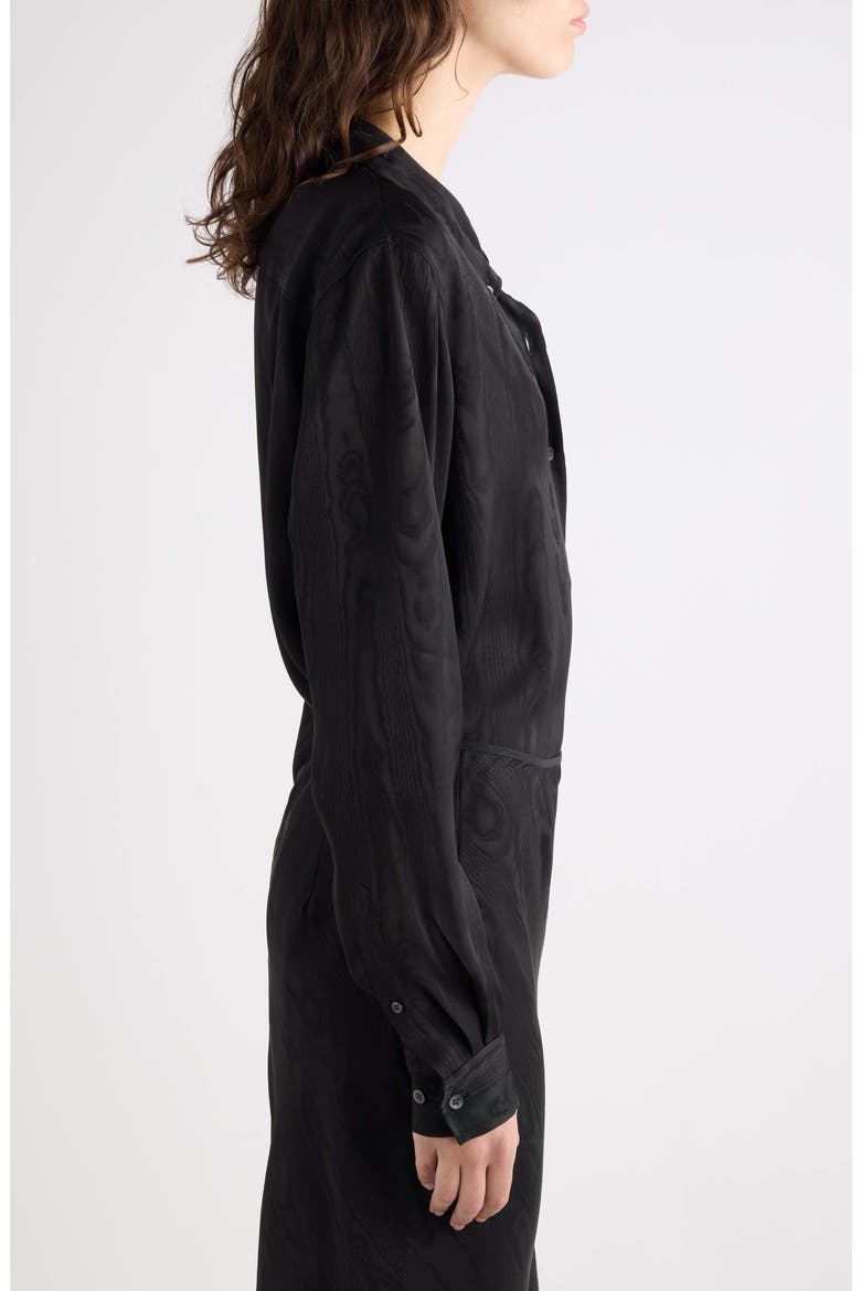 Cheers Moiré Button-Down Shirt, Alternate, color, BLACK